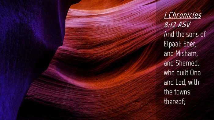 Picture 04 - 1 Chronicles 8:12 ASV Desktop Wallpaper - And the sons of Elpaal: Eber, and Misham, and - Desktop Bible Verse Wallpaper