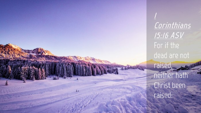 Picture 04 - 1 Corinthians 15:16 ASV Desktop Wallpaper - For if the dead are not raised, neither hath - Desktop Bible Verse Wallpaper
