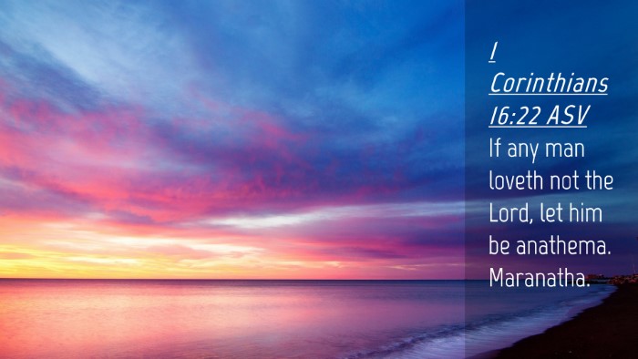 Picture 04 - 1 Corinthians 16:22 ASV Desktop Wallpaper - If any man loveth not the Lord, let him be - Desktop Bible Verse Wallpaper