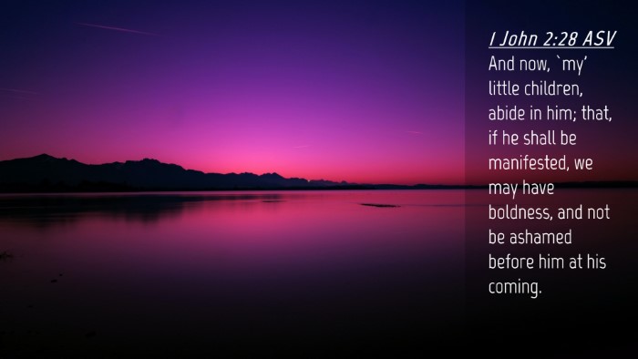 Picture 04 - 1 John 2:28 ASV Desktop Wallpaper - And now, `my' little children, abide in him; - Desktop Bible Verse Wallpaper
