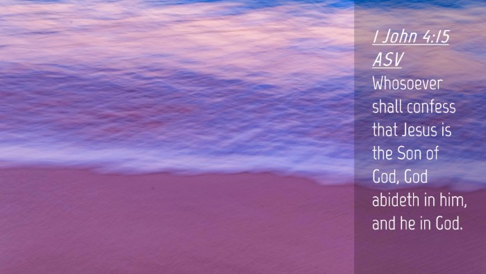 Picture 04 - 1 John 4:15 ASV Desktop Wallpaper - Whosoever shall confess that Jesus is the Son of - Desktop Bible Verse Wallpaper