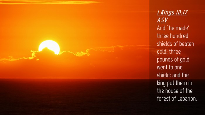 Picture 04 - 1 Kings 10:17 ASV Desktop Wallpaper - And `he made' three hundred shields of beaten - Desktop Bible Verse Wallpaper