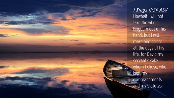 Picture 04 - 1 Kings 11:34 ASV Desktop Wallpaper - Howbeit I will not take the whole kingdom out of - Desktop Bible Verse Wallpaper