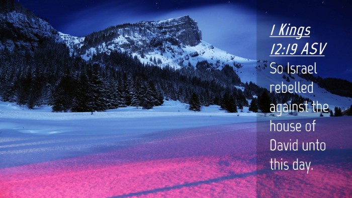 Picture 04 - 1 Kings 12:19 ASV Desktop Wallpaper - So Israel rebelled against the house of David - Desktop Bible Verse Wallpaper