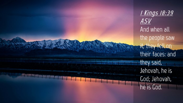 Picture 04 - 1 Kings 18:39 ASV Desktop Wallpaper - And when all the people saw it, they fell on - Desktop Bible Verse Wallpaper