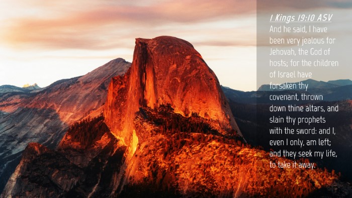 Picture 04 - 1 Kings 19:10 ASV Desktop Wallpaper - And he said, I have been very jealous for - Desktop Bible Verse Wallpaper