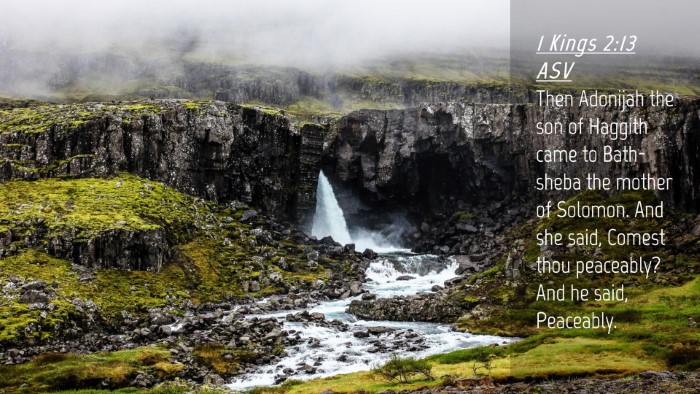 Picture 04 - 1 Kings 2:13 ASV Desktop Wallpaper - Then Adonijah the son of Haggith came to - Desktop Bible Verse Wallpaper