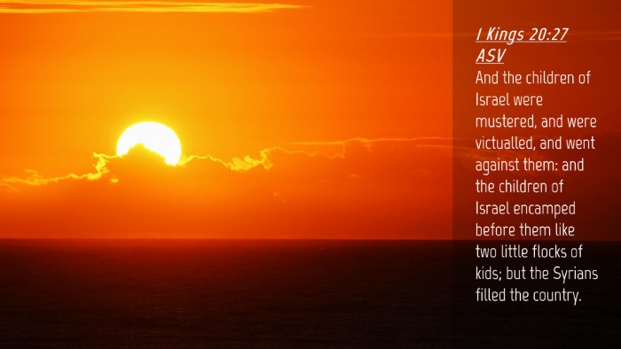 Picture 04 - 1 Kings 20:27 ASV Desktop Wallpaper - And the children of Israel were mustered, and - Desktop Bible Verse Wallpaper