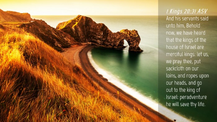 Picture 04 - 1 Kings 20:31 ASV Desktop Wallpaper - And his servants said unto him, Behold now, we - Desktop Bible Verse Wallpaper