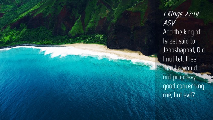 Picture 04 - 1 Kings 22:18 ASV Desktop Wallpaper - And the king of Israel said to Jehoshaphat, Did I - Desktop Bible Verse Wallpaper