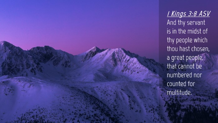 Picture 04 - 1 Kings 3:8 ASV Desktop Wallpaper - And thy servant is in the midst of thy people - Desktop Bible Verse Wallpaper