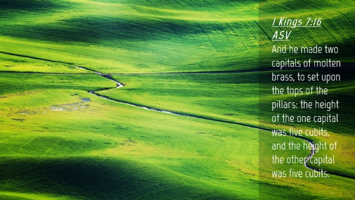 Picture 04 - 1 Kings 7:16 ASV Desktop Wallpaper - And he made two capitals of molten brass, to set - Desktop Bible Verse Wallpaper