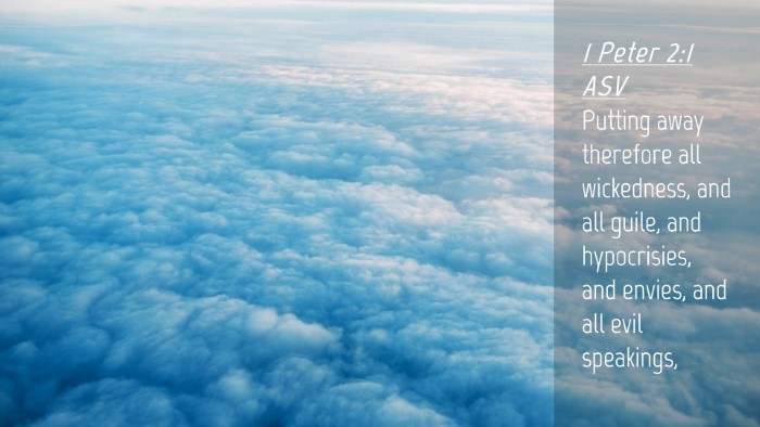 Picture 04 - 1 Peter 2:1 ASV Desktop Wallpaper - Putting away therefore all wickedness, and all - Desktop Bible Verse Wallpaper