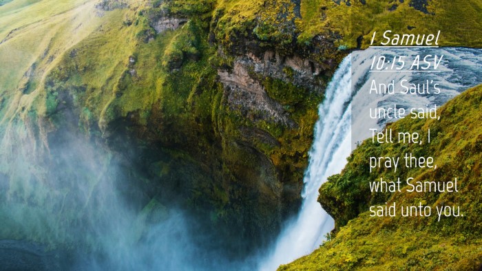 Picture 04 - 1 Samuel 10:15 ASV Desktop Wallpaper - And Saul's uncle said, Tell me, I pray thee, what - Desktop Bible Verse Wallpaper