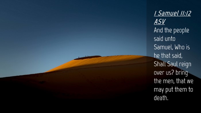 Picture 04 - 1 Samuel 11:12 ASV Desktop Wallpaper - And the people said unto Samuel, Who is he that - Desktop Bible Verse Wallpaper