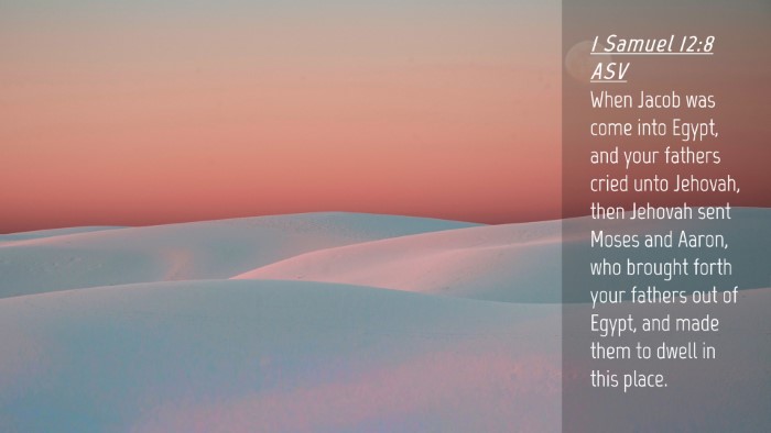 Picture 04 - 1 Samuel 12:8 ASV Desktop Wallpaper - When Jacob was come into Egypt, and your fathers - Desktop Bible Verse Wallpaper