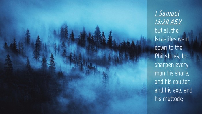 Picture 04 - 1 Samuel 13:20 ASV Desktop Wallpaper - but all the Israelites went down to the - Desktop Bible Verse Wallpaper