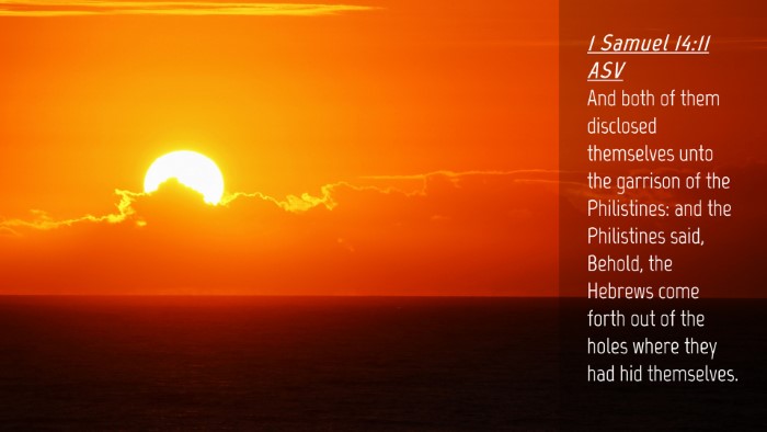 Picture 04 - 1 Samuel 14:11 ASV Desktop Wallpaper - And both of them disclosed themselves unto the - Desktop Bible Verse Wallpaper