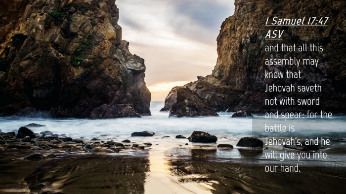 Picture 04 - 1 Samuel 17:47 ASV Desktop Wallpaper - and that all this assembly may know that Jehovah - Desktop Bible Verse Wallpaper