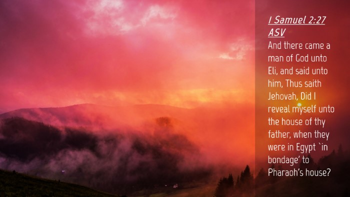 Picture 04 - 1 Samuel 2:27 ASV Desktop Wallpaper - And there came a man of God unto Eli, and said - Desktop Bible Verse Wallpaper