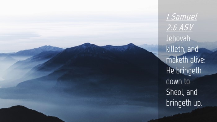 Picture 04 - 1 Samuel 2:6 ASV Desktop Wallpaper - Jehovah killeth, and maketh alive: He bringeth - Desktop Bible Verse Wallpaper