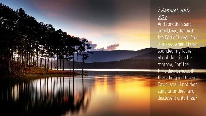 Picture 04 - 1 Samuel 20:12 ASV Desktop Wallpaper - And Jonathan said unto David, Jehovah, the God of - Desktop Bible Verse Wallpaper