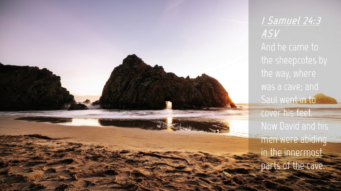 Picture 04 - 1 Samuel 24:3 ASV Desktop Wallpaper - And he came to the sheepcotes by the way, where - Desktop Bible Verse Wallpaper