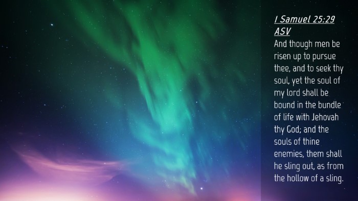 Picture 04 - 1 Samuel 25:29 ASV Desktop Wallpaper - And though men be risen up to pursue thee, and to - Desktop Bible Verse Wallpaper
