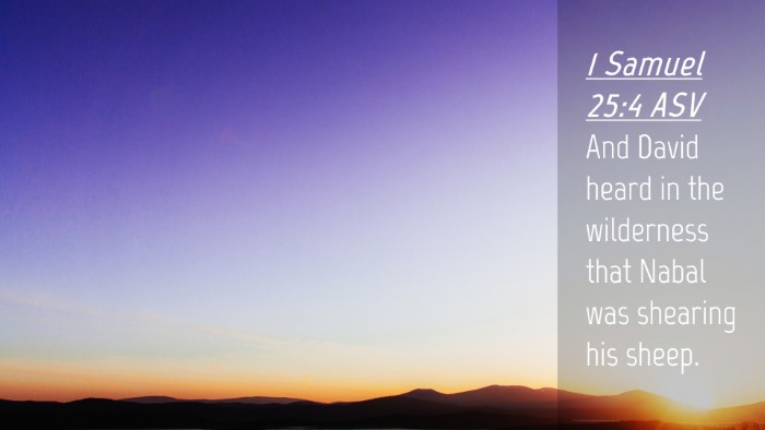 Picture 04 - 1 Samuel 25:4 ASV Desktop Wallpaper - And David heard in the wilderness that Nabal was - Desktop Bible Verse Wallpaper