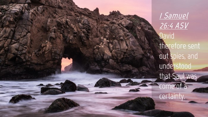 Picture 04 - 1 Samuel 26:4 ASV Desktop Wallpaper - David therefore sent out spies, and understood - Desktop Bible Verse Wallpaper