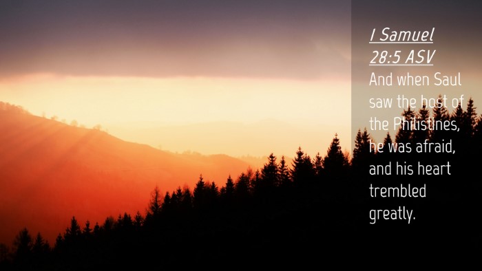 Picture 04 - 1 Samuel 28:5 ASV Desktop Wallpaper - And when Saul saw the host of the Philistines, he - Desktop Bible Verse Wallpaper