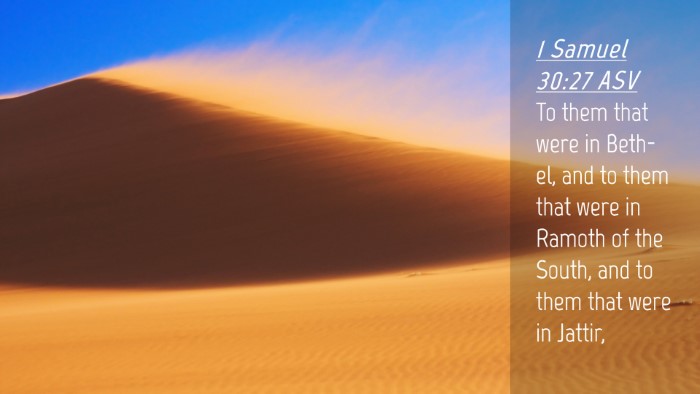 Picture 04 - 1 Samuel 30:27 ASV Desktop Wallpaper - To them that were in Beth-el, and to them that - Desktop Bible Verse Wallpaper