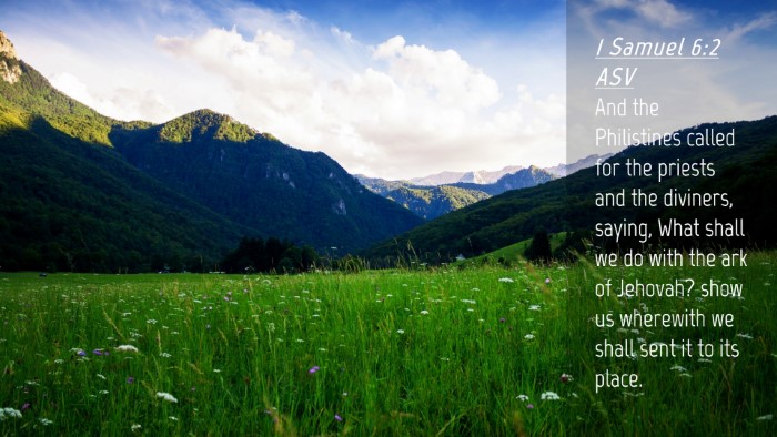 Picture 04 - 1 Samuel 6:2 ASV Desktop Wallpaper - And the Philistines called for the priests and - Desktop Bible Verse Wallpaper