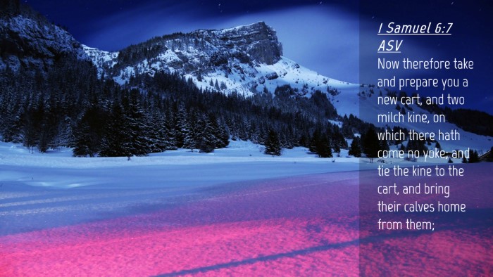 Picture 04 - 1 Samuel 6:7 ASV Desktop Wallpaper - Now therefore take and prepare you a new cart, - Desktop Bible Verse Wallpaper