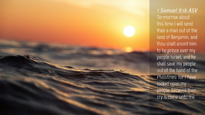 Picture 04 - 1 Samuel 9:16 ASV Desktop Wallpaper - To-morrow about this time I will send thee a man - Desktop Bible Verse Wallpaper