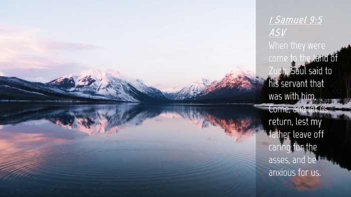 Picture 04 - 1 Samuel 9:5 ASV Desktop Wallpaper - When they were come to the land of Zuph, Saul - Desktop Bible Verse Wallpaper