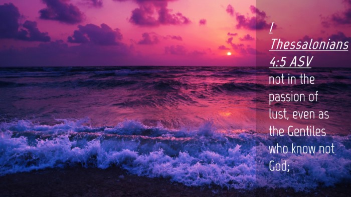Picture 04 - 1 Thessalonians 4:5 ASV Desktop Wallpaper - not in the passion of lust, even as the Gentiles - Desktop Bible Verse Wallpaper