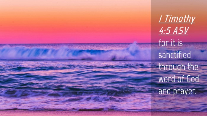 Picture 04 - 1 Timothy 4:5 ASV Desktop Wallpaper - for it is sanctified through the word of God and - Desktop Bible Verse Wallpaper