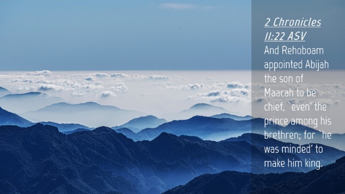 Picture 04 - 2 Chronicles 11:22 ASV Desktop Wallpaper - And Rehoboam appointed Abijah the son of Maacah - Desktop Bible Verse Wallpaper