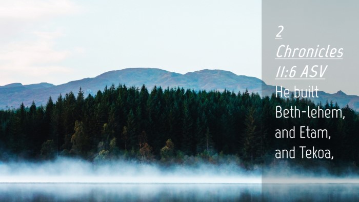 Picture 04 - 2 Chronicles 11:6 ASV Desktop Wallpaper - He built Beth-lehem, and Etam, and - Desktop Bible Verse Wallpaper