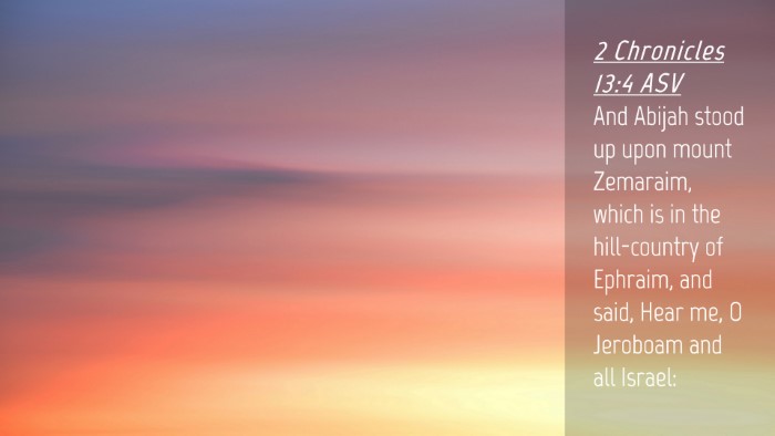 Picture 04 - 2 Chronicles 13:4 ASV Desktop Wallpaper - And Abijah stood up upon mount Zemaraim, which is - Desktop Bible Verse Wallpaper