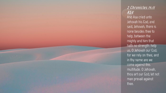 Picture 04 - 2 Chronicles 14:11 ASV Desktop Wallpaper - And Asa cried unto Jehovah his God, and said, - Desktop Bible Verse Wallpaper