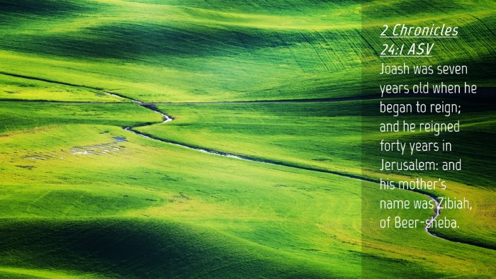 Picture 04 - 2 Chronicles 24:1 ASV Desktop Wallpaper - Joash was seven years old when he began to reign; - Desktop Bible Verse Wallpaper