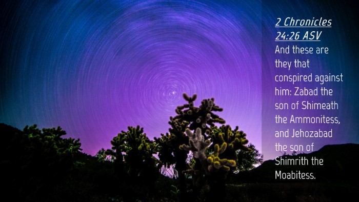 Picture 04 - 2 Chronicles 24:26 ASV Desktop Wallpaper - And these are they that conspired against him: - Desktop Bible Verse Wallpaper