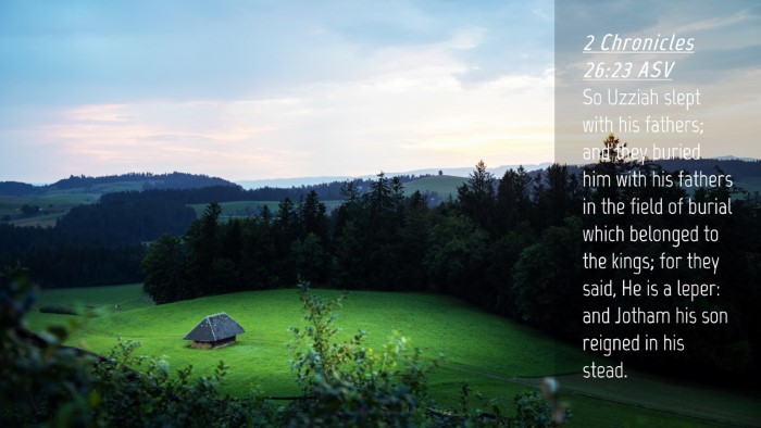 Picture 04 - 2 Chronicles 26:23 ASV Desktop Wallpaper - So Uzziah slept with his fathers; and they buried - Desktop Bible Verse Wallpaper