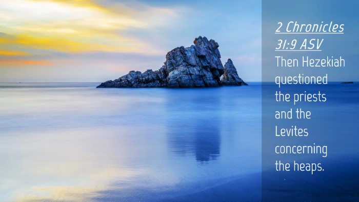 Picture 04 - 2 Chronicles 31:9 ASV Desktop Wallpaper - Then Hezekiah questioned the priests and the - Desktop Bible Verse Wallpaper