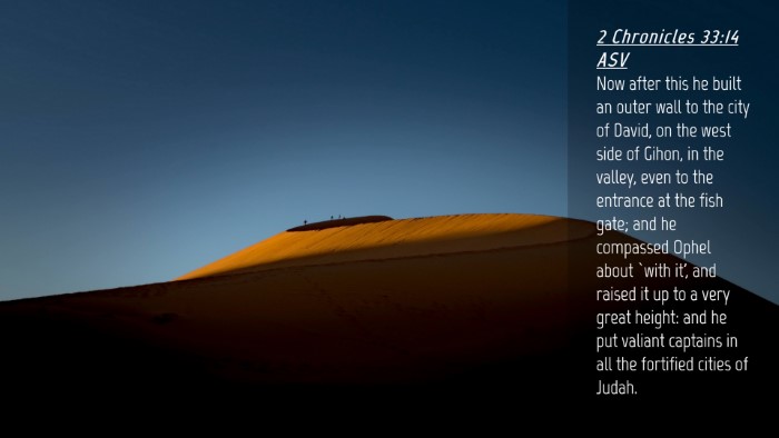 Picture 04 - 2 Chronicles 33:14 ASV Desktop Wallpaper - Now after this he built an outer wall to the city - Desktop Bible Verse Wallpaper