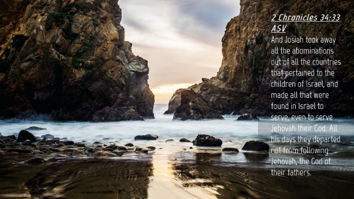 Picture 04 - 2 Chronicles 34:33 ASV Desktop Wallpaper - And Josiah took away all the abominations out of - Desktop Bible Verse Wallpaper