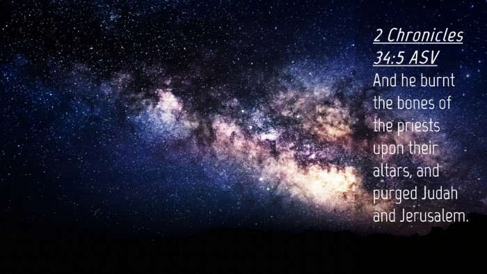 Picture 04 - 2 Chronicles 34:5 ASV Desktop Wallpaper - And he burnt the bones of the priests upon their - Desktop Bible Verse Wallpaper