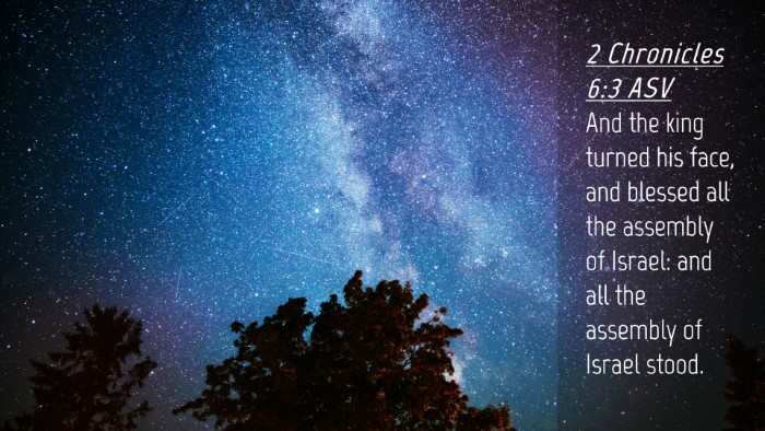 Picture 04 - 2 Chronicles 6:3 ASV Desktop Wallpaper - And the king turned his face, and blessed all the - Desktop Bible Verse Wallpaper